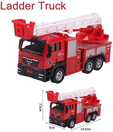 iNewcow Alloy Car Models Ladder Truck Toy vehicle Gift for boys girls children kids