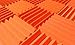 Soundproofing Acoustic Studio Foam - Orange Color - Wedge Style Panels 12”x12”x2” Tiles - 4 Pack