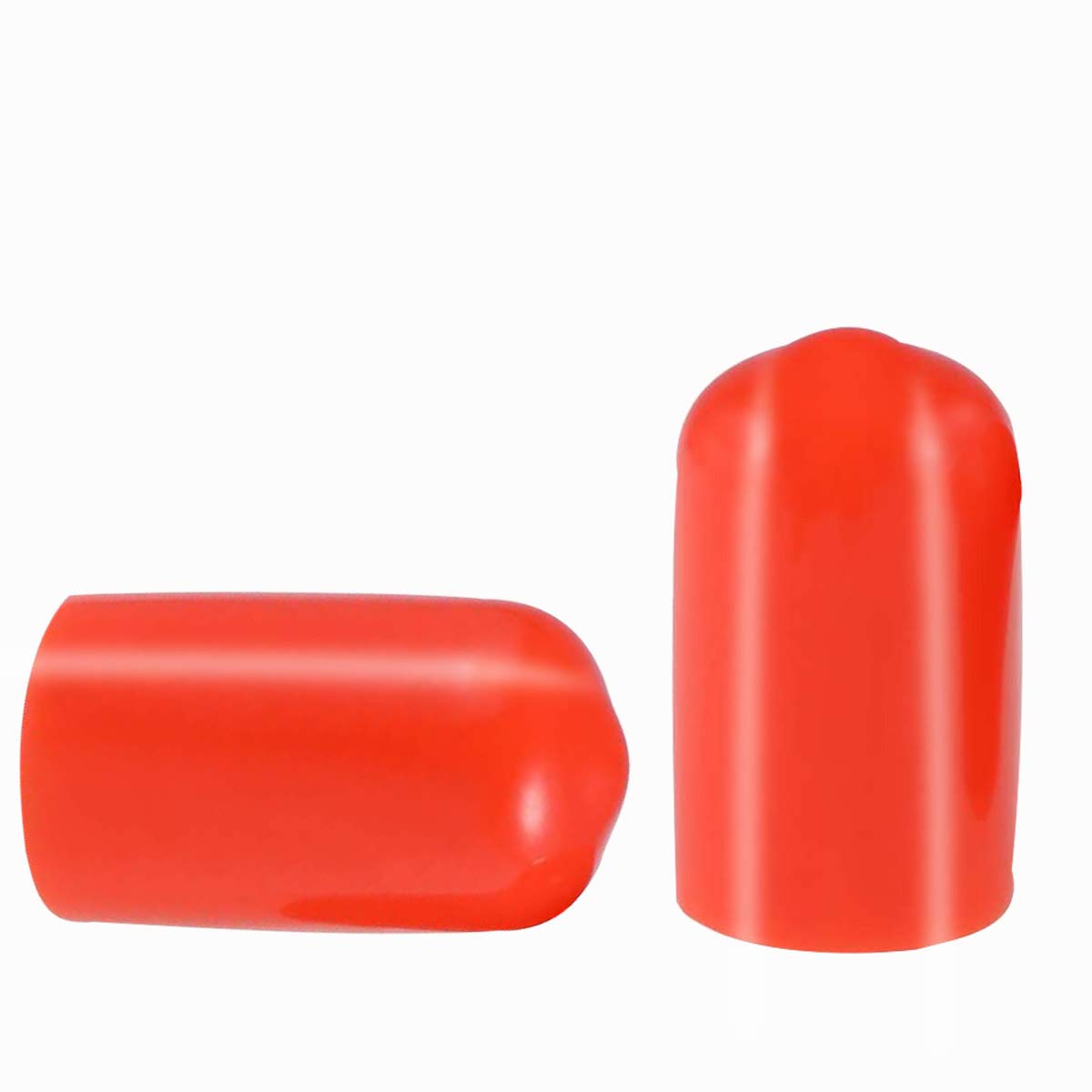 Screw Thread Protectors, PVC Rubber Round Tube Bolt Cap Plastic End Cap Cover Thread Protectors Red, Inner Dia 10mm? 100 Pcs — image 1