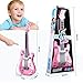 M SANMERSEN Guitar for Kids, Kids Guitar Toys with Strap/ Vibrant Sounds/ Colorful Lights Musical Instruments Toy for Girls No String (Pink)