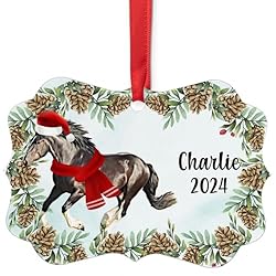 Brown Shire Horse Christmas Ornament 2024