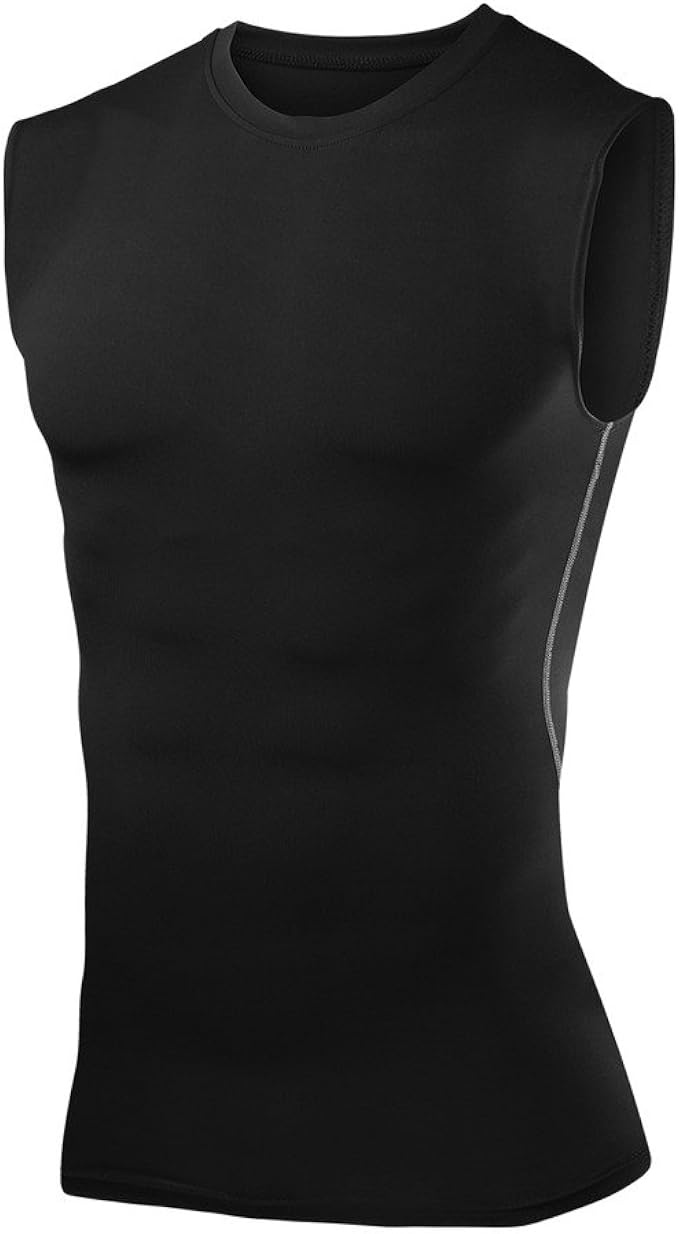PowerLayer Boys' Compression Baselayer Vest Top Sleeveless Under Shirt