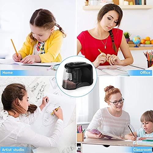 Electric Pencil Sharpener, HeavyDuty Helical Blade to Fast Sharpen, Pencil Sharpeners for USB