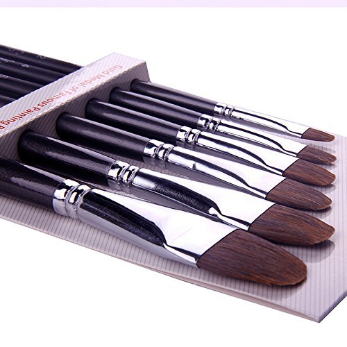 Paint Brushes for Acrylic Painting Sable Weasel Hair Artists Filbert