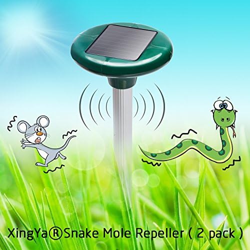 Solar Ultrasonic Mole Rodent Snake Repeller XingYa®-Get Rid Of Mole Rodent Snake Mouse Rat Gopher Voles for Outdoor Garden Yard(2 Pack)