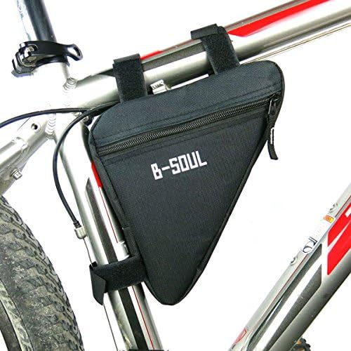 Bicycle Bag ,AISISAIWEN Bicycle Triangle Frame Bag Outdoor Storage Bag Front Saddle Frame Pouch, Black