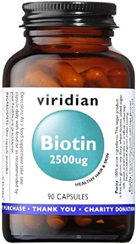 Viridian - Biotin 2500 µg - 90 Vegan Capsules, 1 count (Pack of 90)