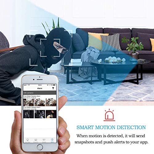 Spy Camera, 1080P Hidden Camera Clock WiFi Video Recorder 140° Wide Angle Lens Wireless IP Cameras for Indoor Home Security Monitoring Nanny Cam with Night Vision Motion Detection. - Thumbnail 2