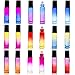 Youngever 18 Pack Rainbow Color Essential Oil Roller Bottles with Stainless Steel Roller Balls in 9 Colors, Opener, 2 Clear Transfer Pipettes, 2 Mini Funnels and Extra Roller Ball