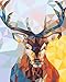 DIY Paint by Numbers Kit for Adults - Christmas Deer Doe | Paint by Numbers Landscape Scene Paintings Arts Craft for Home Wall Decor | Pre-Printed Art-Quality Canvas 20” x 16”, 3 Brushes, Paints