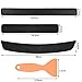 BUYGOO 6Pcs Door Sill Protector Carbon Fiber Sill Scuff 4D Car Door Guard Bumper Protection Trim Cover with Strong Adhesive Cover Existing Anti Scratch for Universal Car SUV Pickup Truck