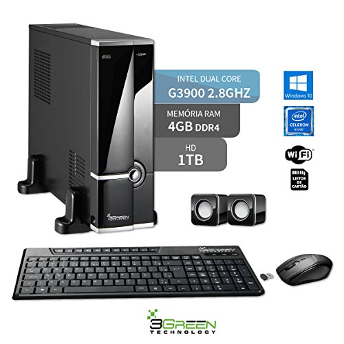 Computador Dual Core G3900 4Gb Hd 1Tb Windows 10 Wifi 3Green Triumph Business Desktop