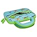 Evecase 7-8 inch Kid Tablet Sleeve, Cute Dinosaurs Themed Neoprene Carrying Sleeve Case Bag for 7-8 inch Kid Tablets (Blue & Green Trim, with Dual Handle and Accessory Pocket)