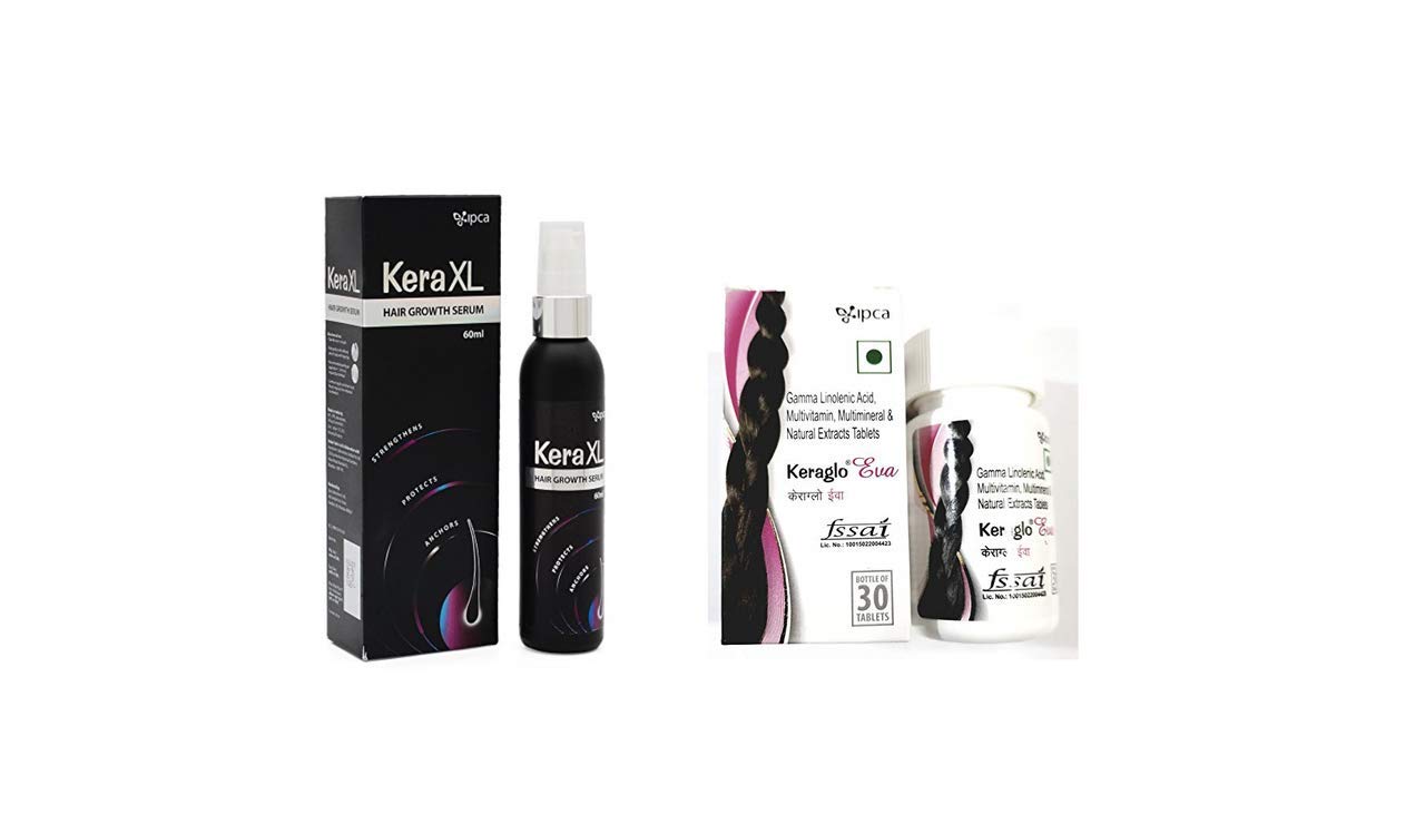 Buy Ipca New Kera Xl Growth Serum 60 Ml Ipca Keraglo Eva Natural Extract Tablets 30 Tablets Online At Low Prices In India Amazon In