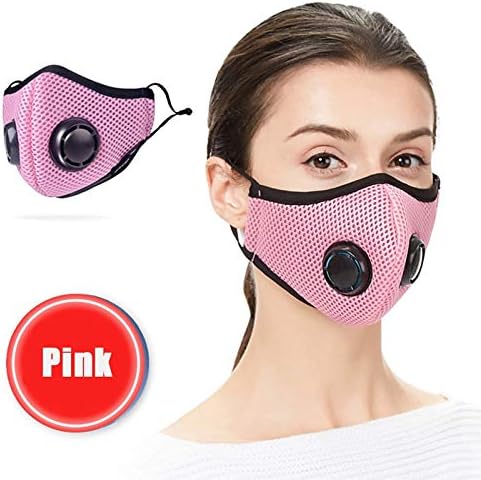 Anti Pollution Filter Mask Breathing Mask Washable Respirator Air Filter (Pink)