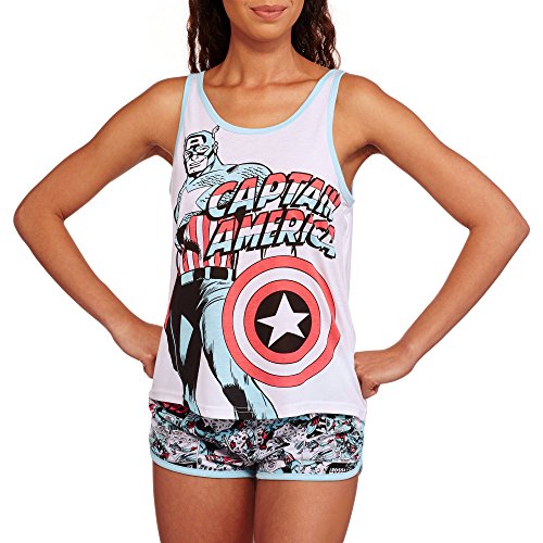 Marvel Captain America Juniors Sleep Tank and Boxer Shorts