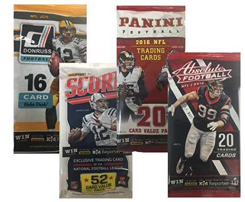 2016 2017 NFL Panini 4 Fat Pack Combo - Donruss Score Panini and Absolute