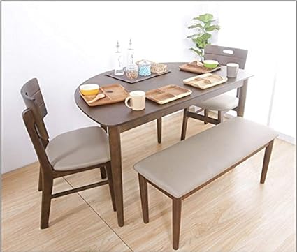 Amazon 天然木仕様ダイニング4点セット 変形半円テーブル幅130cm シンプル ブラウン Br ダイニングセット オンライン通販