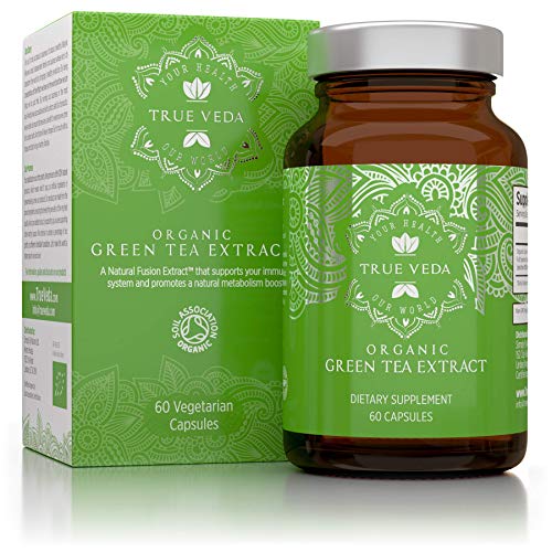 Organic Green Tea Extract Capsules Certified Organic by Soil