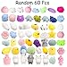 GROBRO7 Random 60Pcs Kawaii Animal Mochi Squishy Toys Mini Slow Rising Squishy Soft Squeeze Stress Relief Toy Decorative Gift Kids Party Toy Favors for Kids Adults Easter Egg Fillers Birthday Gift