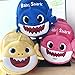 New Cartoon Baby Shark School Bag for Children Kids Cute Plush School Backpack Blue Rose Yellow Color Boys Schoolbag - Pink