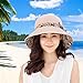 HINDAWI Womens Sun Hat Summer Reversible UPF 50+ Beach Hat Foldable Wide Brim Cap, Beige