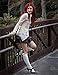 Fiorelle Norah Lacey Knee High Boot Socks, Crochet Lace & Buttons, Girls & Women (Ivory)