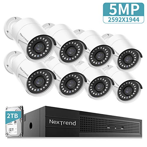 [2019] 5MP POE Security Camera System, NexTrend 8X 5MP HD Outdoor Security Camera, Plug&Play Home Security Camera System with Pre-Installed 2TB Hard Drive for 7/24 Recording, Free APP and Night Vision - Thumbnail 7