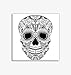 Sugar Skull Pre marked Canvas | Stretched primed canvas 8 x 8 Inches | Predrawn canvas | DIY Art | Paint and SIP party | Premium Handmade Canvas | Painting Party