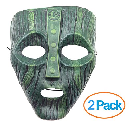 2Pcs Cosplay Mask Full Face Halloween Party Props Costume for Adult PVC Easel