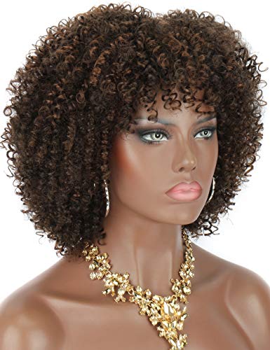 Kalyss-8-Short-Kinky-Curly-Wigs-for-Women-Brown-Highlights-Premium-Synthetic-Afro-Wigs-with-Hair-Bangs-Natural-Curls-Wigs-for-WomenBouncy-Full-and-Natural-Looking-150-Density