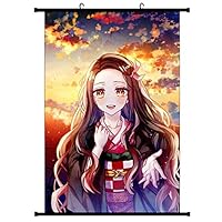 St.Mandyu Demon Slayer: Kimetsu no Yaiba Anime Poster Cartoon Characters Scroll Poster Canvas Hanging Painting Home Decor Anime Fans Gift 30x45cm(H01)