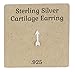 Forbidden Body Jewelry .925 Sterling Silver Tiny Arrow Cartilage Stud Earring (Sold Individually)