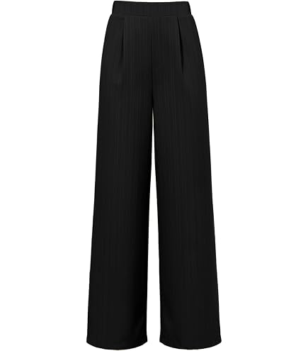 black flowy dress pants Buauty Straight Wide Leg for Women at Amazon Women's Clothing store republic-day-sale The fluid drape and Long Emerald Green Velvet Sleeves:Strapless