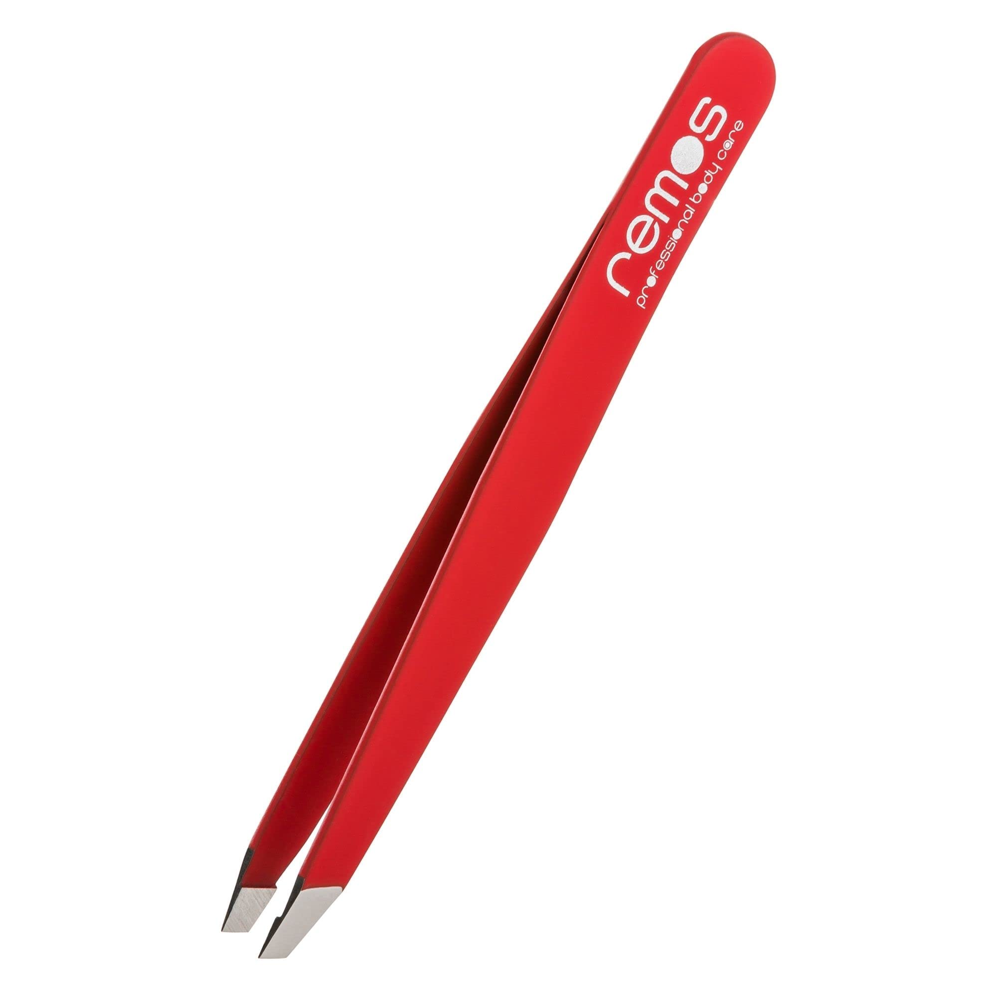 REMOS Professional Eyebrow Tweezers Made of Stainless Steel in Red