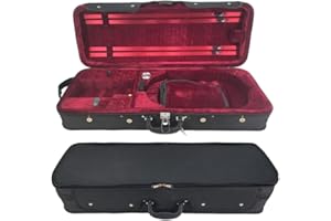 WUQIMUSC 16 inch Viola case Adjustable for 15 to 16.5 inch Lightweight Oxford Strong handles Back straps Viola soft case