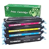 GREENSKY Compatible Toner Cartridge for HP 124A (1xQ6000A 1xQ6001A 1xQ6002A 1xQ6003A) Use in HP Color LaserJet 1600 2600n 2605dn 2605dtn CM1017 CM1015 MFP Printer-(1B1C1Y1M, 4Packs)