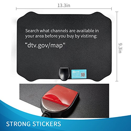 HDTV-Antenna-50-Mile-Range-Smart-Sirius-1080P-HDTV-FPV-UHF-XM-Radio-Antenna-Indoor-HDTV-Antenna-16-Feet-Coaxial-Cable-Upgraded-Version-2018-New