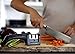 PriorityChef Kitchen Knife Sharpener, 2 Stage Sharpening System for Straight Edge Knives, Black