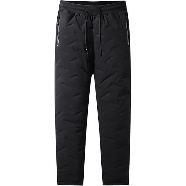 Pantalones De Chándal Para Hombre, Forro Polar, Acolchados, Cálidos, Con Cintura Ajustable, Para Invierno, Uso Diario, Senderismo Y Viajes, Tallas Grandes