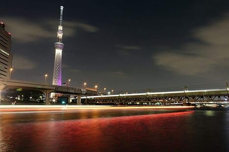 Amazon Co Jp 東京スカイツリーの壁紙 世界の壁紙 キャンバス ステッカー 印刷 壁紙ポスター はがせるシール式 写真 特大 絵画 壁飾り105cmx70cm ホーム キッチン