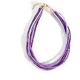 Colorful Multi-layered Seed Beaded Necklace Choker For Women Bohemian Handmade Crystal Stone Gemstone Hawaiian Necklace Holiday Birthday Summer Beach Jewelry Gift