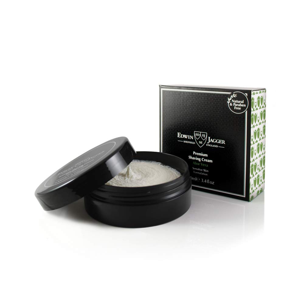 Edwin Jagger SCAV Aloe Vera 99.9% Natural Premium Shaving Cream 100ml Tub