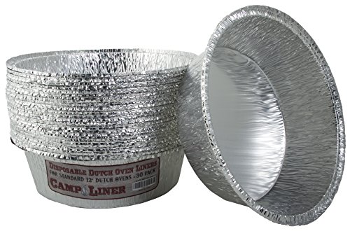 Disposable Foil Dutch Oven Liner, 30 Pack 12â€ 6Q liners, No more Cleaning, Seasoning your Dutch ovens. Lodge, Camp Chef. 30-12