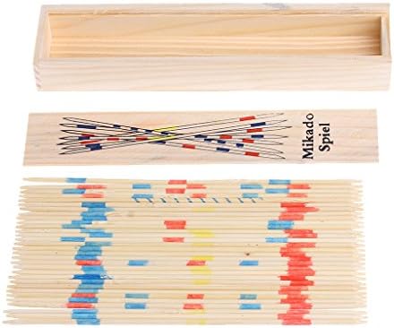 BIGBI Traditional Mikado Spiel Wooden Pick Up Sticks Set Traditional Game With Box Toy