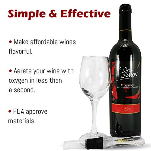 Wine Ziz Premium Wine Aerator Pourer - Premium Aerating Pourer and Decanter Spout