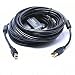 Tekit 24K Gold plated USB 2.0 Cable - A-Male to B-Male,USB 2.0 A Male to B Male Cable with Ferrite Black 28/24# AWG (12m/40ft) primary