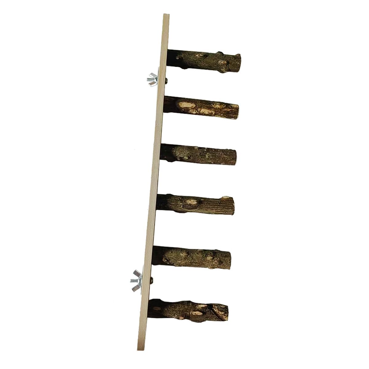 ZONADAH Bird Ladder Parrot Perch 9x35cm Nature Wood Ladder Bird Perches Parrot Chew Stick Wood Stand for Finch Parakeets Cockatiels Conures