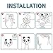 Tatkraft PANDA Self Adhesive Hooks for Towels and Coats, Stainless Steel, Set of 2 PCS, Panda Decor