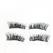 Magnetic Eyelashes Dual Magnetic False Eyelashes 3D Reusable Fake Magnet Eyelashes, No Glue 0.2MM Ultra Thin Fake lashes for Ultra Soft & Handmade Seconds to Apply (2 Pairs 8 pieces) (013-4)